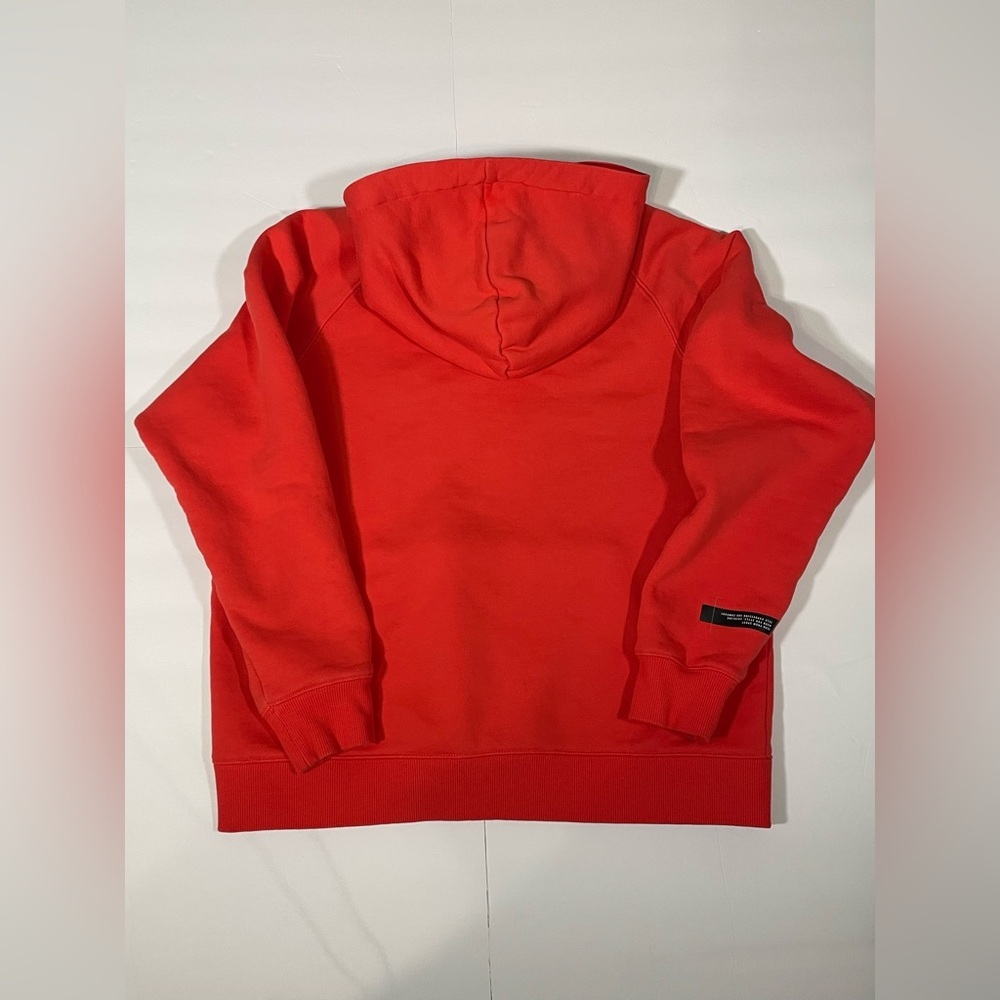 Adidas Sportswear Women's OVERSIZED HOODED SWEATSHIRT Orange M HN6826 - Picture 4 of 7